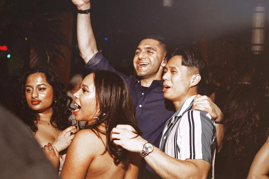 Guests photographed during a busy night at a venue